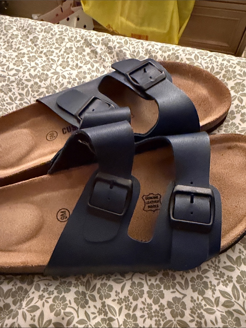 Comfort Dual-Buckle Navy Women’s Sandals - Picture 3 of 3